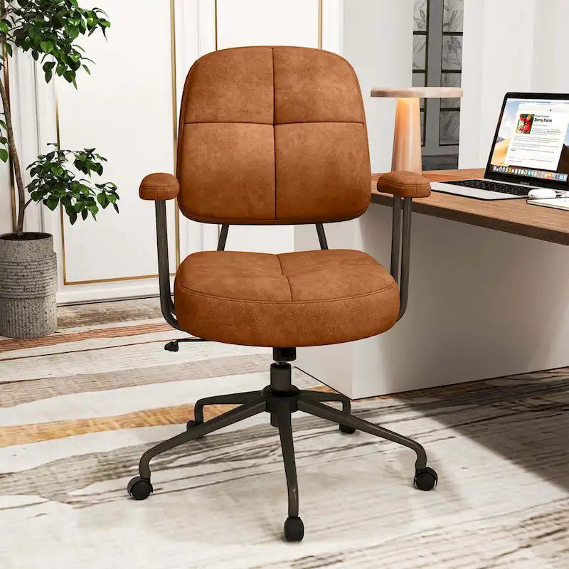 Chaise de bureau à domicile en Leathaire Fauteuil de travail avec - Voir détails