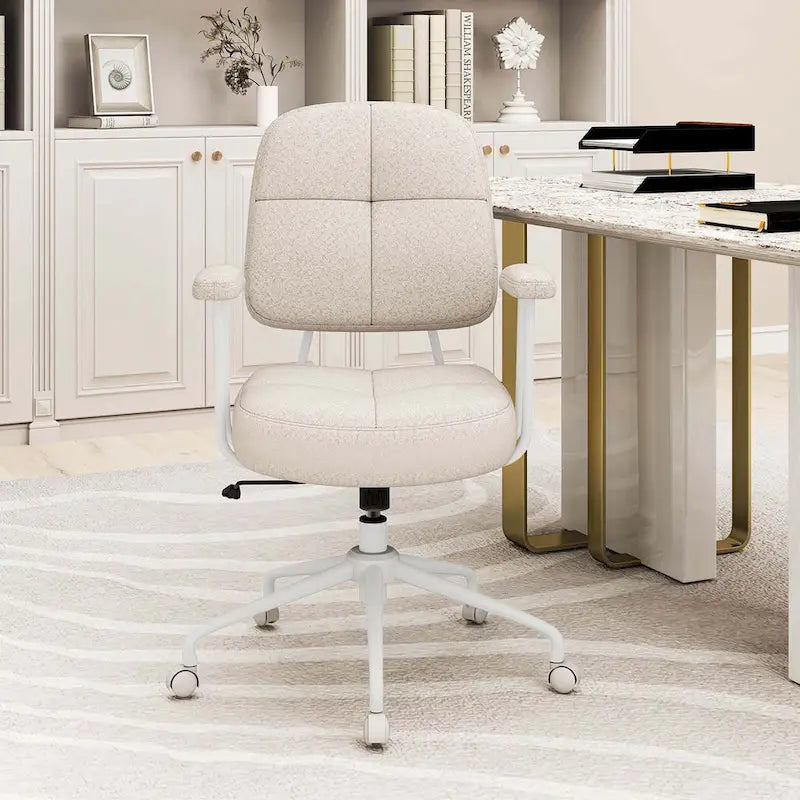 Chaise de bureau à domicile en Leathaire Fauteuil de travail avec - Voir détails