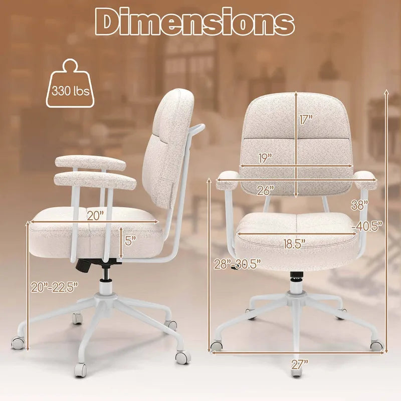 Chaise de bureau à domicile en Leathaire Fauteuil de travail avec - Voir détails