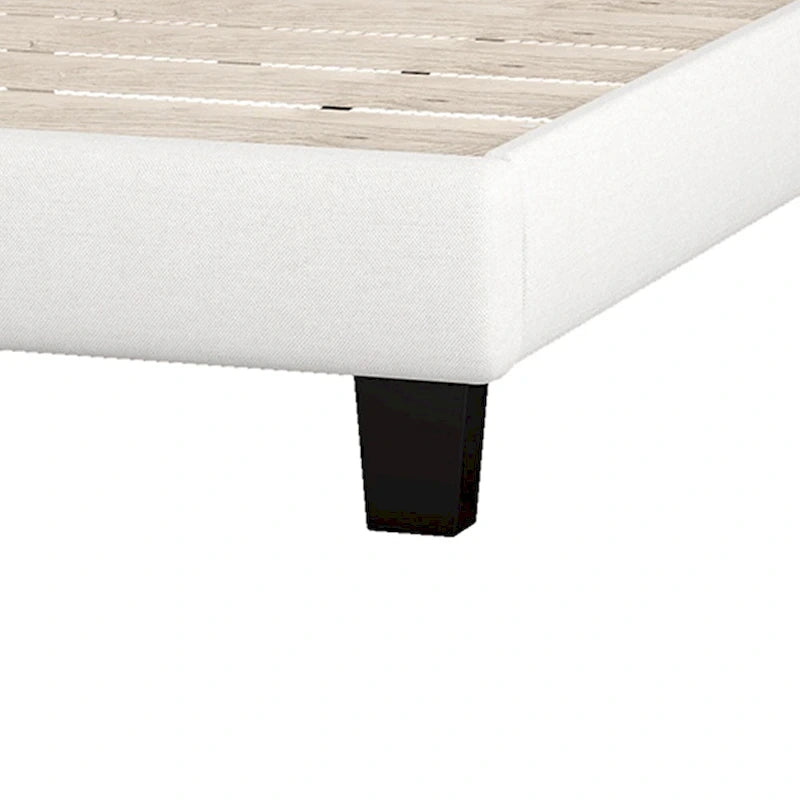 Cadre de lit plateforme avec tête de lit incurvée en selle, lit plateforme de style royal médiéval moderne avec détails capitonnés en losange