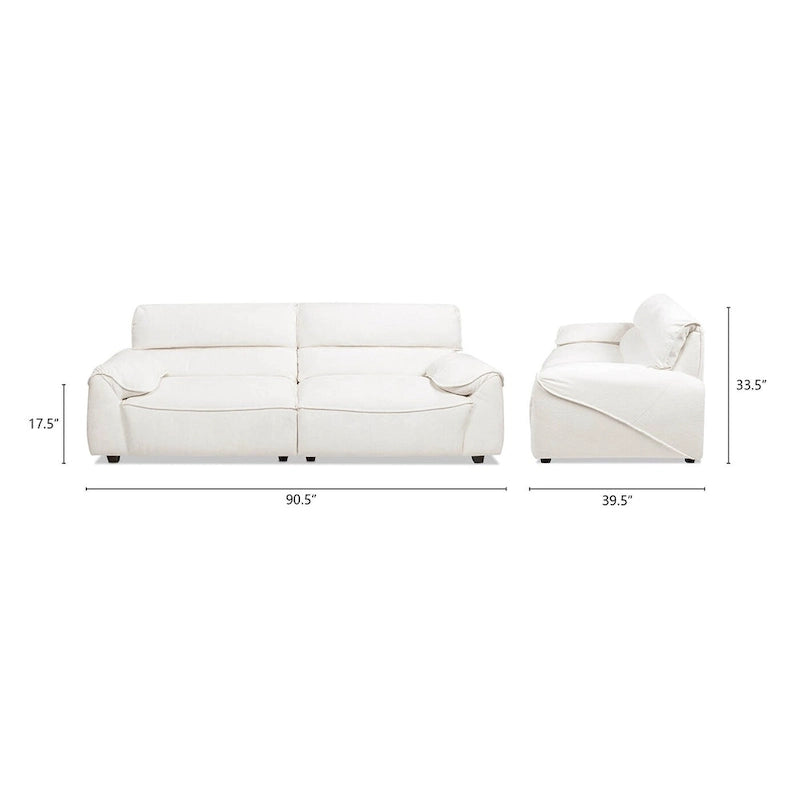 Canapé modulaire 90.5 en tissu chenille