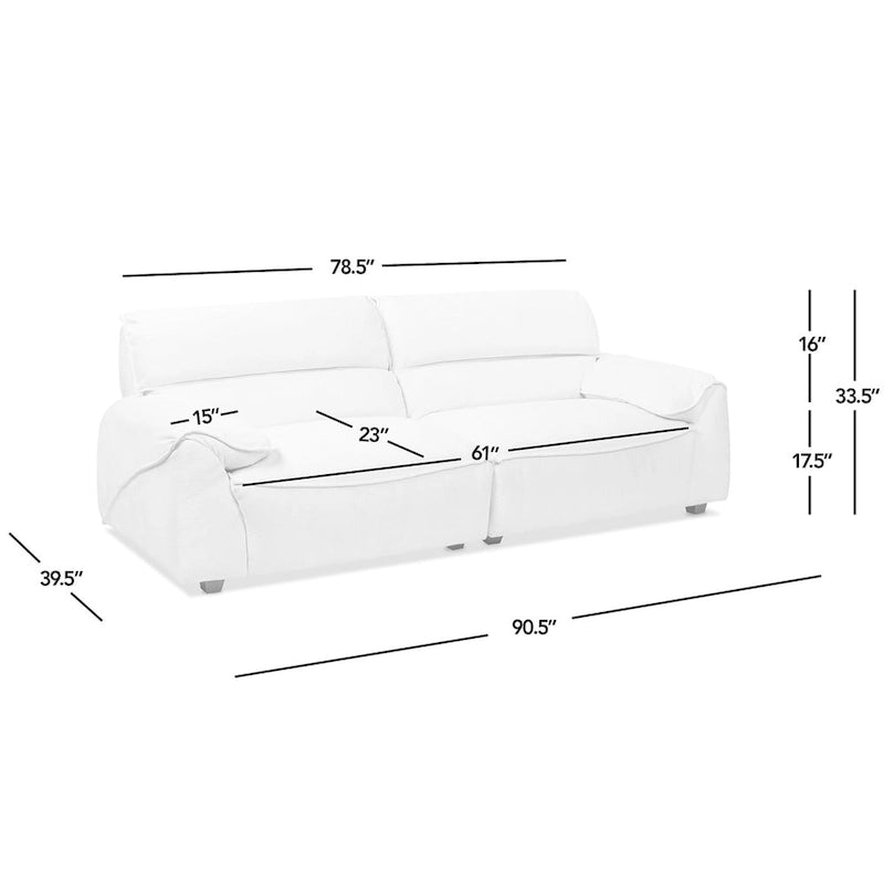 Canapé modulaire 90.5 en tissu chenille