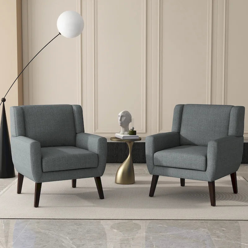 Fauteuil d'appoint en lin - Fauteuil à oreilles