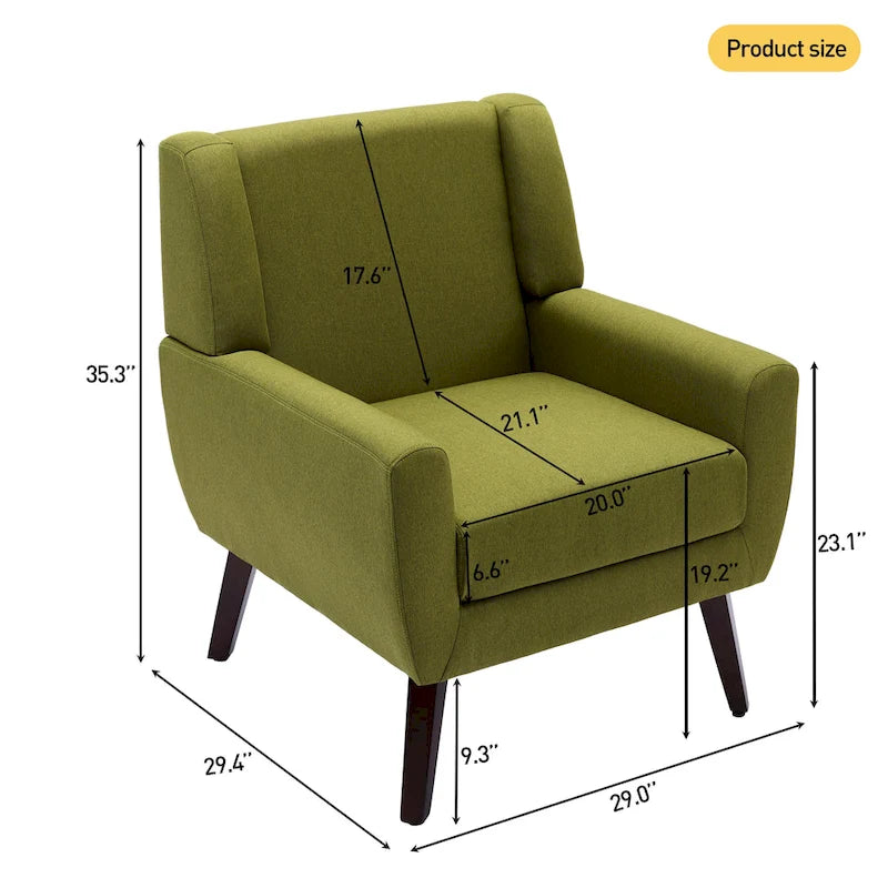 Fauteuil d'appoint en lin - Fauteuil à oreilles