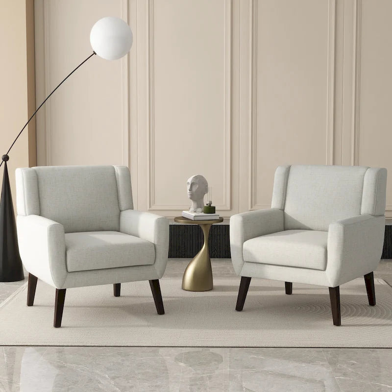 Fauteuil d'appoint en lin - Fauteuil à oreilles