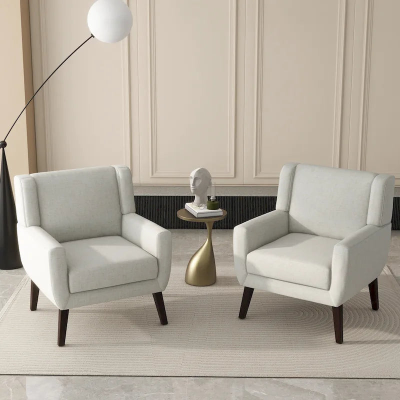 Fauteuil d'appoint en lin - Fauteuil à oreilles