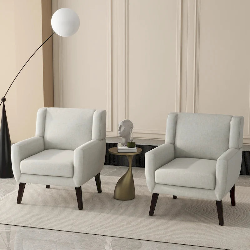 Fauteuil d'appoint en lin - Fauteuil à oreilles