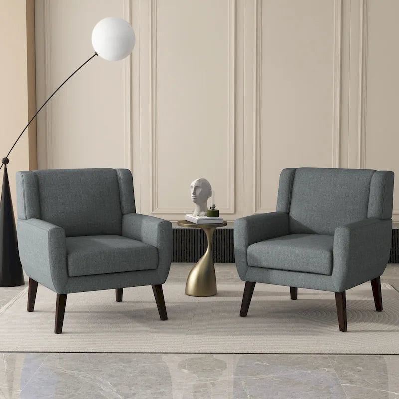 Fauteuil d'appoint en lin - Fauteuil à oreilles