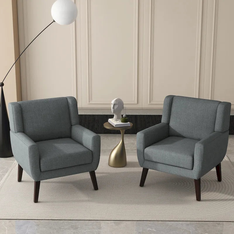 Fauteuil d'appoint en lin - Fauteuil à oreilles