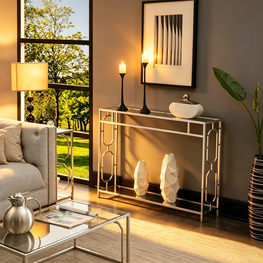 Console de table avec étagère Convenience Concepts