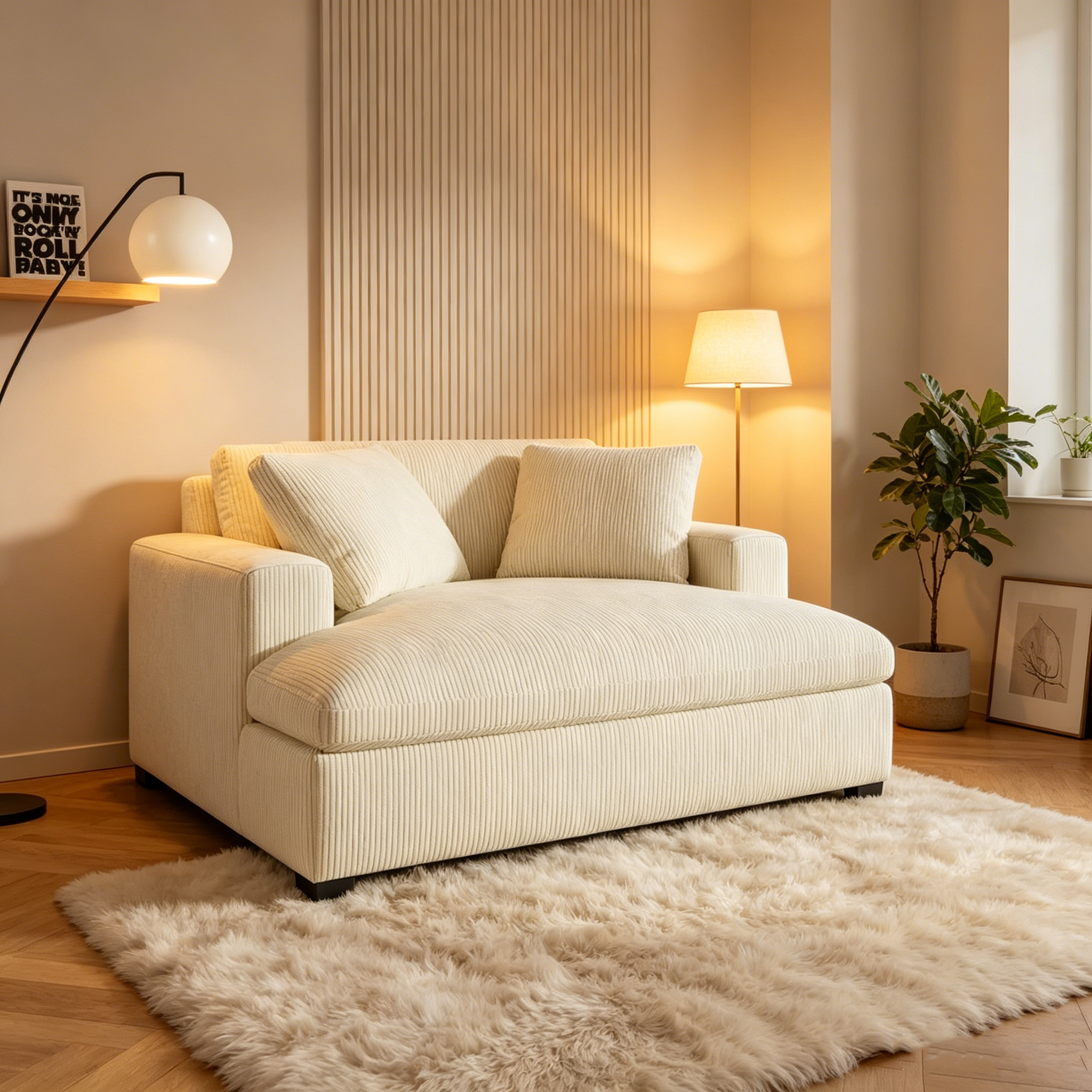Chaise longue beige 53,5