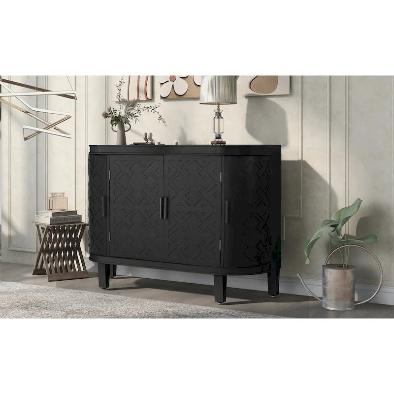 Buffet 4 portes avec motifs antiques