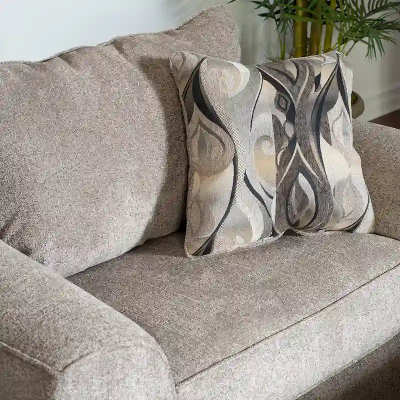 Fauteuil d'appoint contemporain en tissu avec coussin de dossier