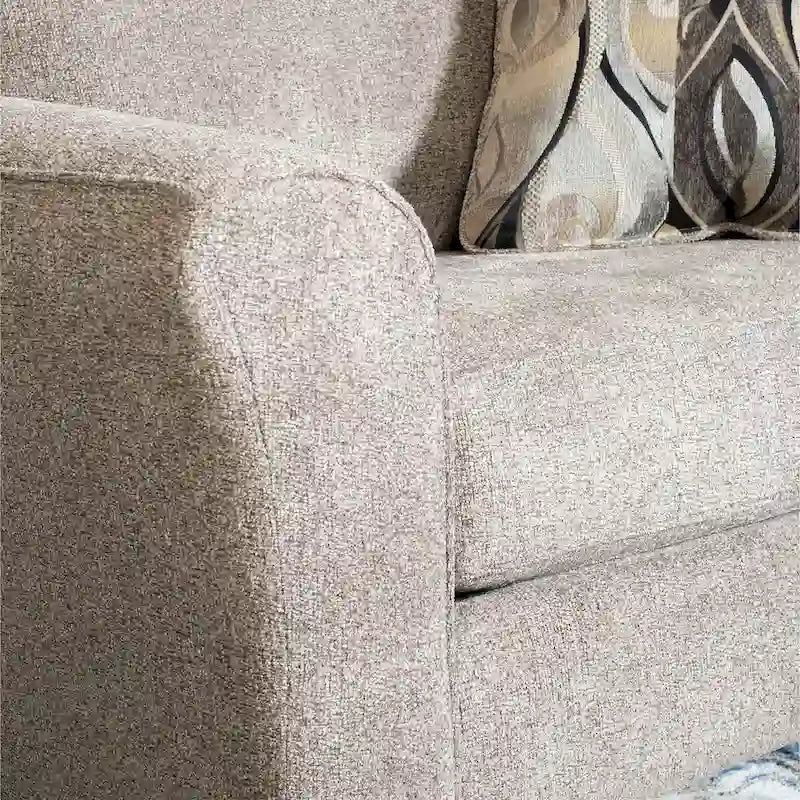 Fauteuil d'appoint contemporain en tissu avec coussin de dossier
