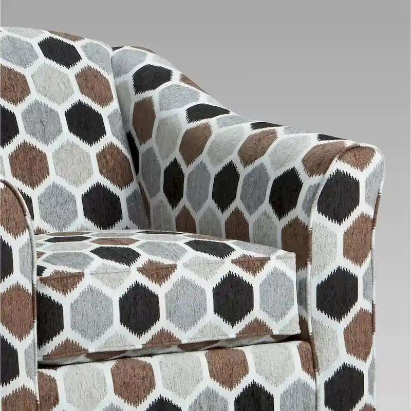 Fauteuil d'appoint contemporain en tissu avec coussin de dossier