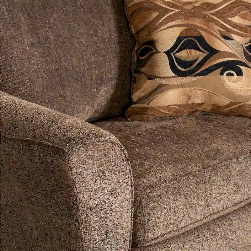 Fauteuil d'appoint contemporain en tissu avec coussin de dossier
