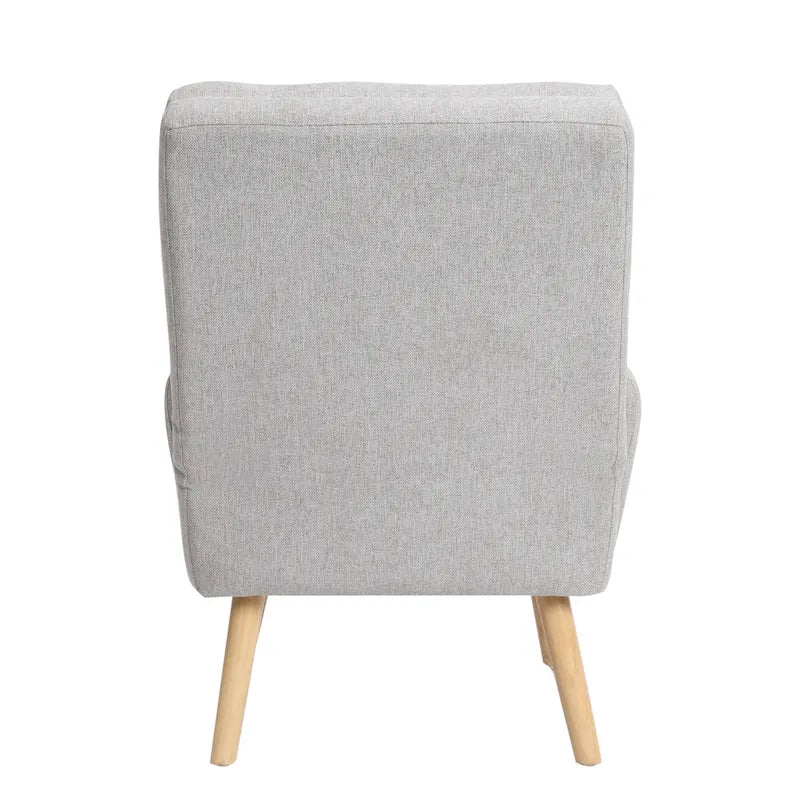Fauteuil d'appoint en tissu avec pouf