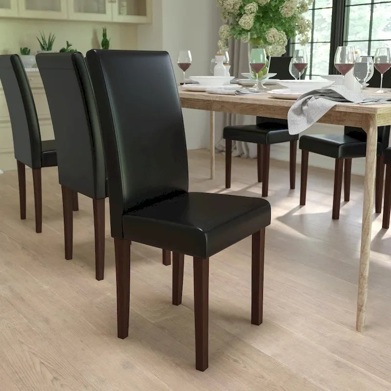 Chaise Parsons en bois rembourrée