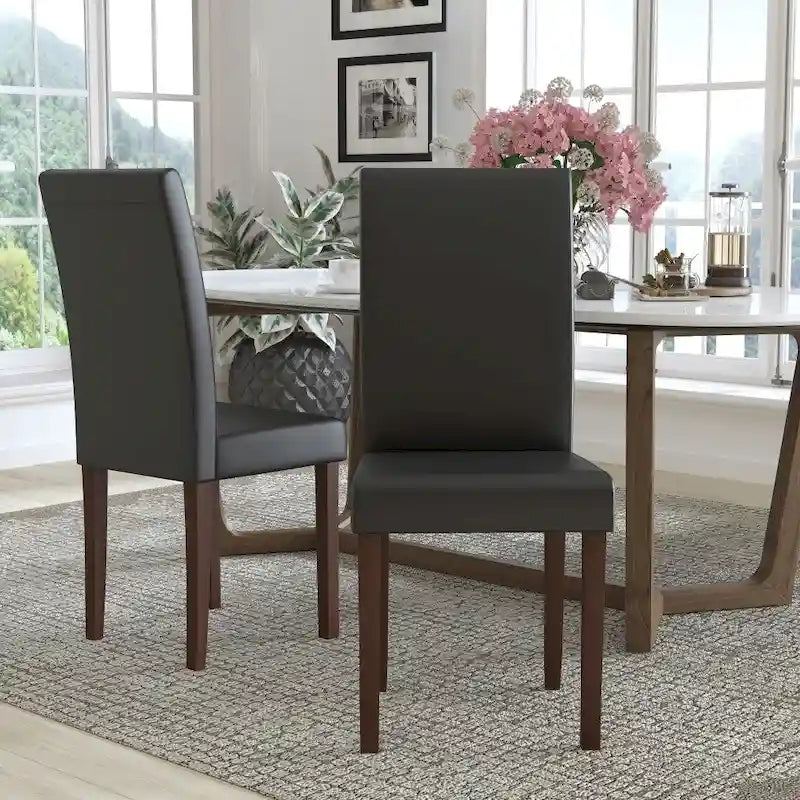 Chaise Parsons en bois rembourrée