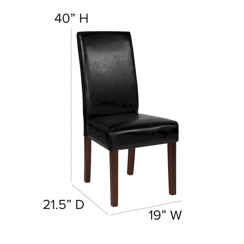 Chaise Parsons en bois rembourrée