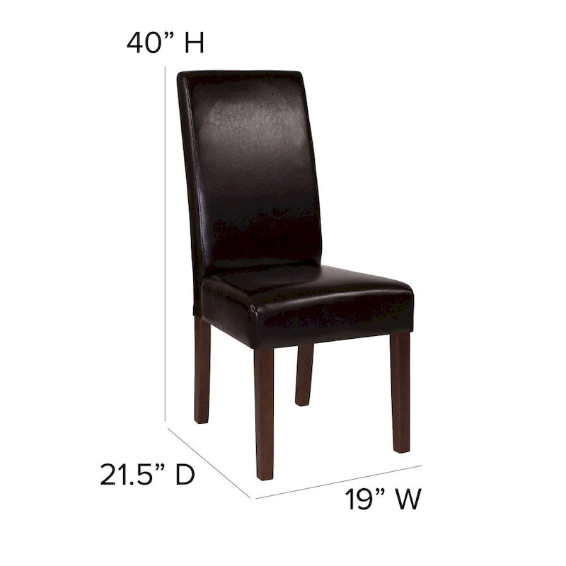 Chaise Parsons en bois rembourrée