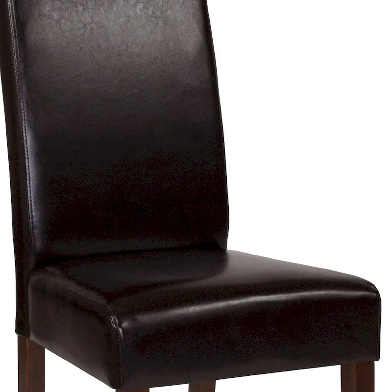 Chaise Parsons en bois rembourrée