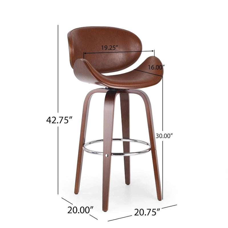 Tabourets de bar pivotants rembourrés d'intérieur