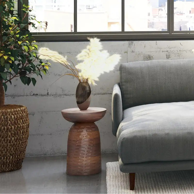 WYNDENHALL Willis 13 inch Wide Solid Wood Contemporary Accent Table & Fully Assembled - 12.6 D x 12.6 W x 17.7 H