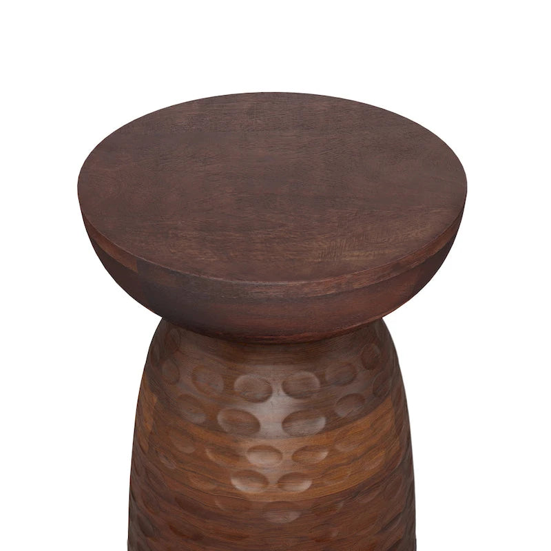 Table d'appoint contemporaine en bois massif de 33 cm de large et entièrement assemblée