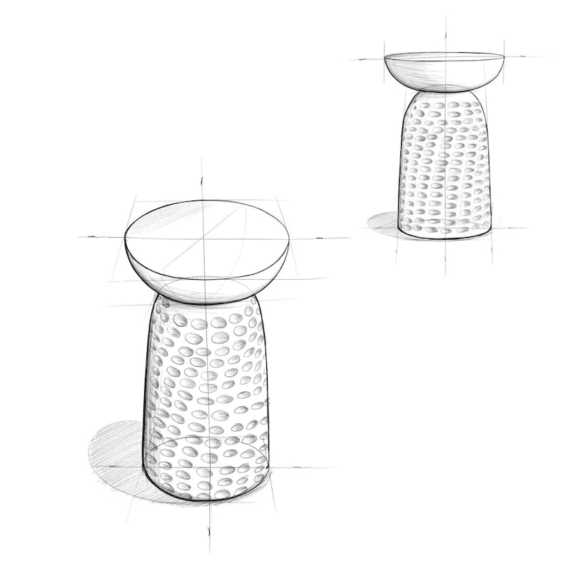 Table d'appoint contemporaine en bois massif de 33 cm de large et entièrement assemblée