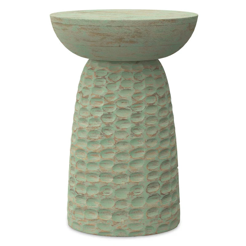 Table d'appoint contemporaine en bois massif de 33 cm de large et entièrement assemblée