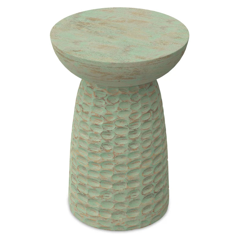 Table d'appoint contemporaine en bois massif de 33 cm de large et entièrement assemblée