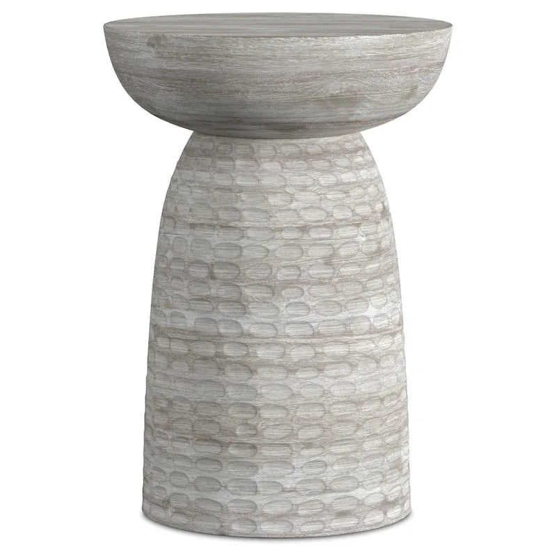 Table d'appoint contemporaine en bois massif de 33 cm de large et entièrement assemblée