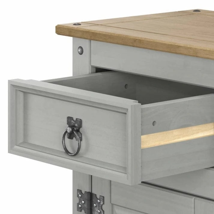 Table de chevet en bois à une porte et un tiroir