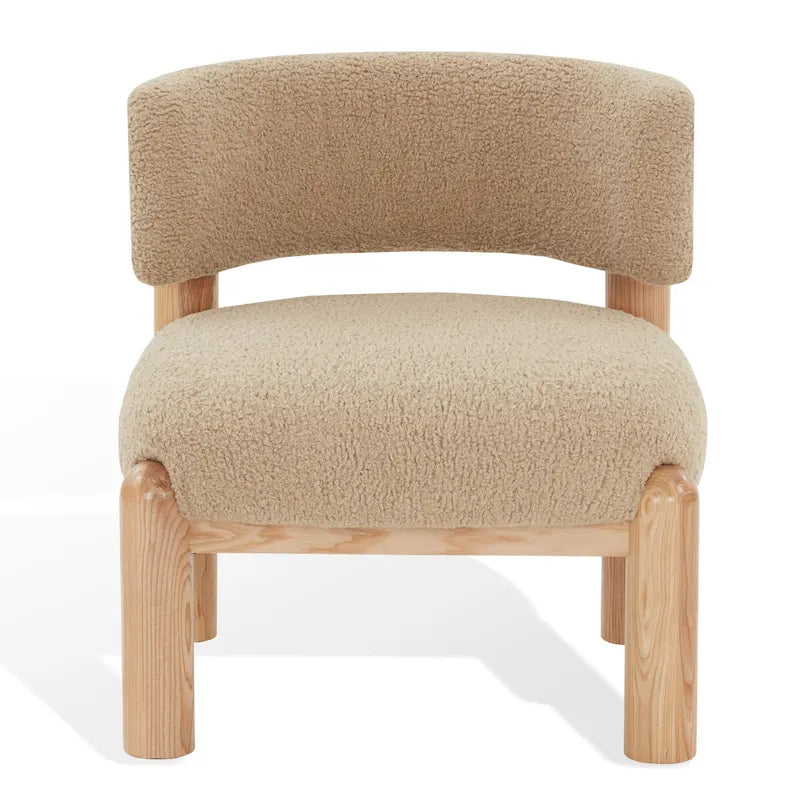 Fauteuil en fausse fourrure - L 66 cm x P 66 cm x H 71 cm