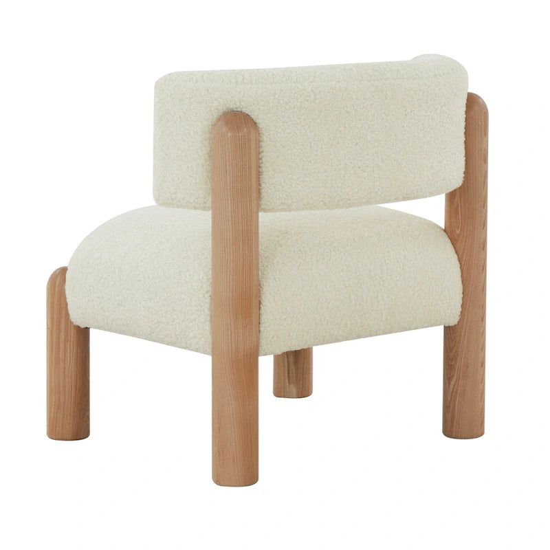 Fauteuil en fausse fourrure - L 66 cm x P 66 cm x H 71 cm