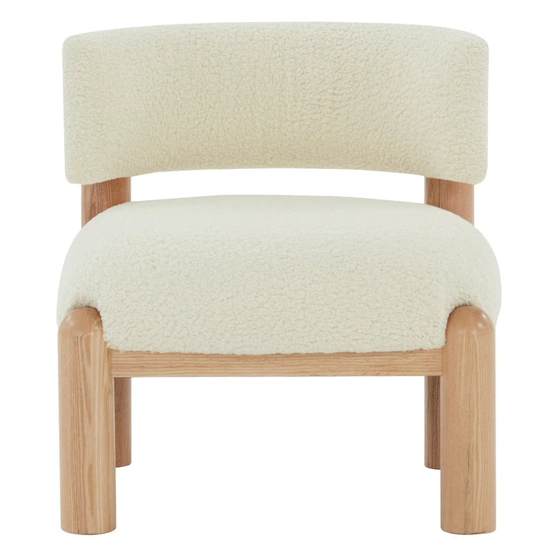Fauteuil en fausse fourrure - L 66 cm x P 66 cm x H 71 cm