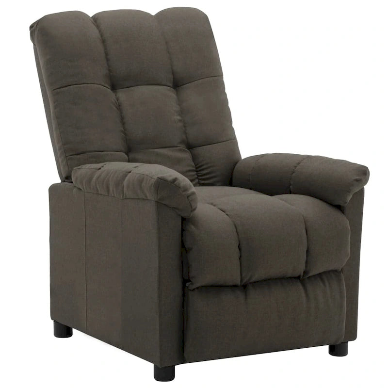 Fauteuil inclinable en tissu taupe