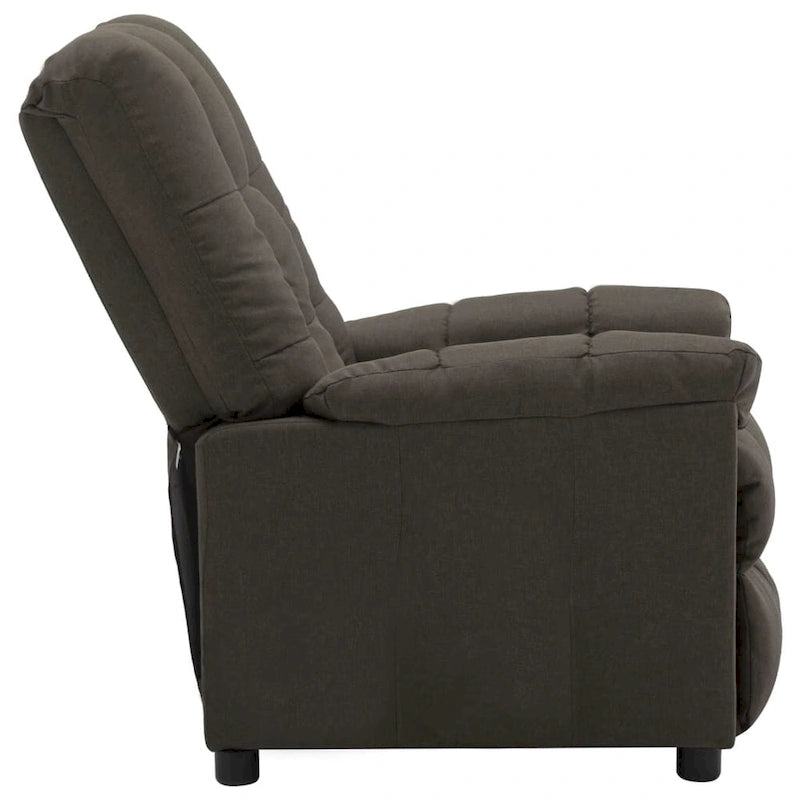 Fauteuil inclinable en tissu taupe