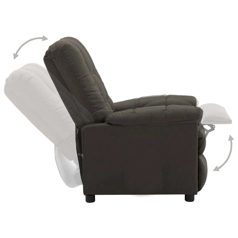 Fauteuil inclinable en tissu taupe