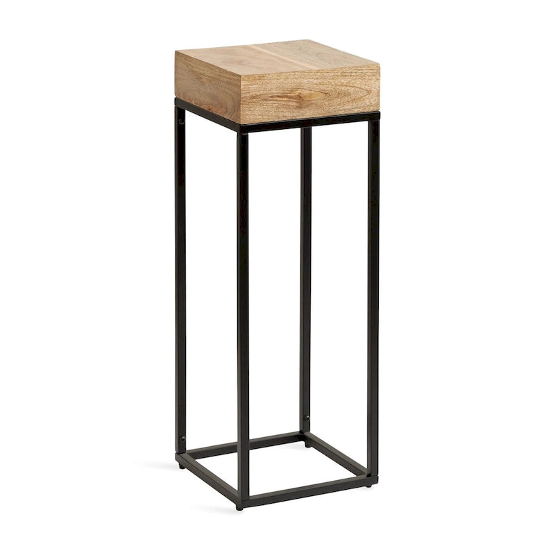 Table d'appoint en bois et métal – 8x8x23