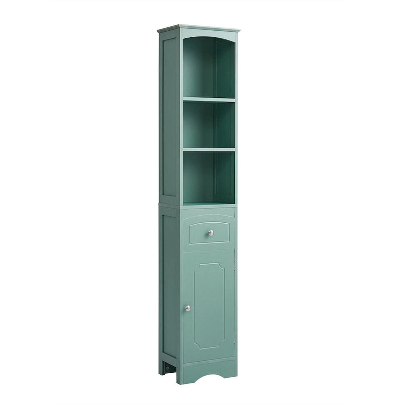 Armoire de rangement de salle de bain autoportante de 67 po avec portes et étagères réglables