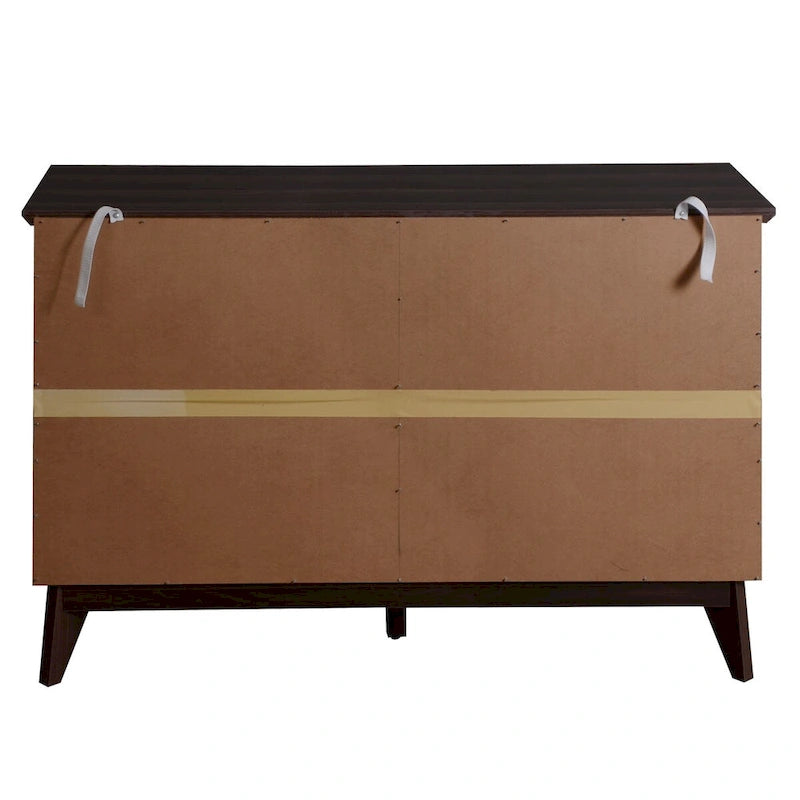 Commode double 6 tiroirs avec tiroirs larges, commode blanche pour chambre à coucher, commode de rangement en bois pour salon couloir