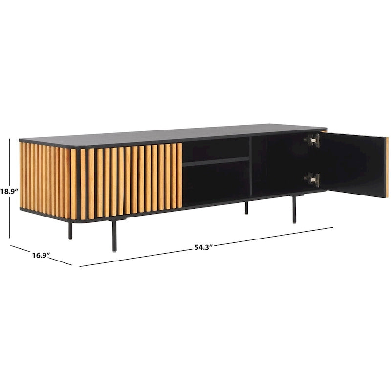 Meuble TV 2 portes 2 étagères